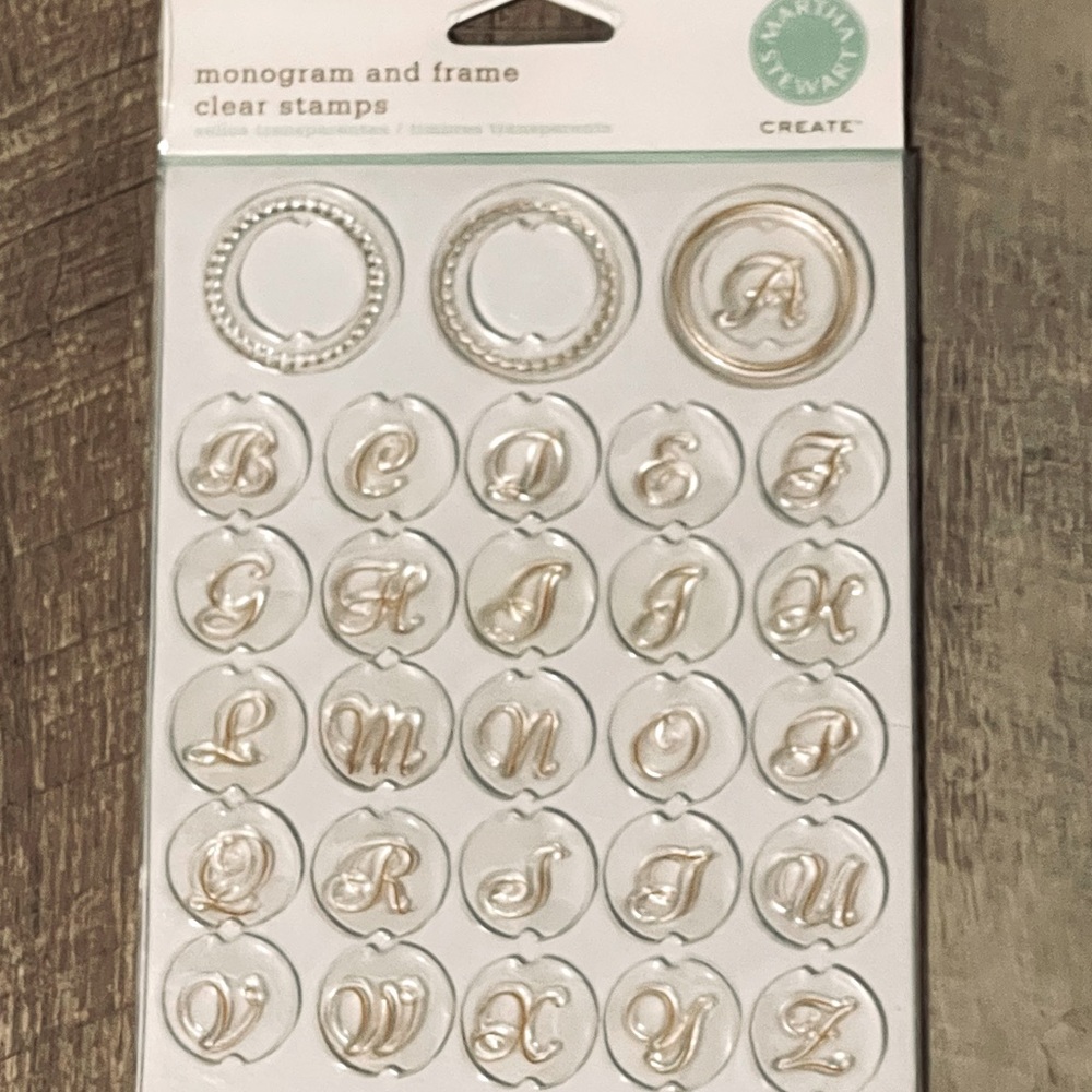 2packs of Clear stamps - monogram stamps with or without a border